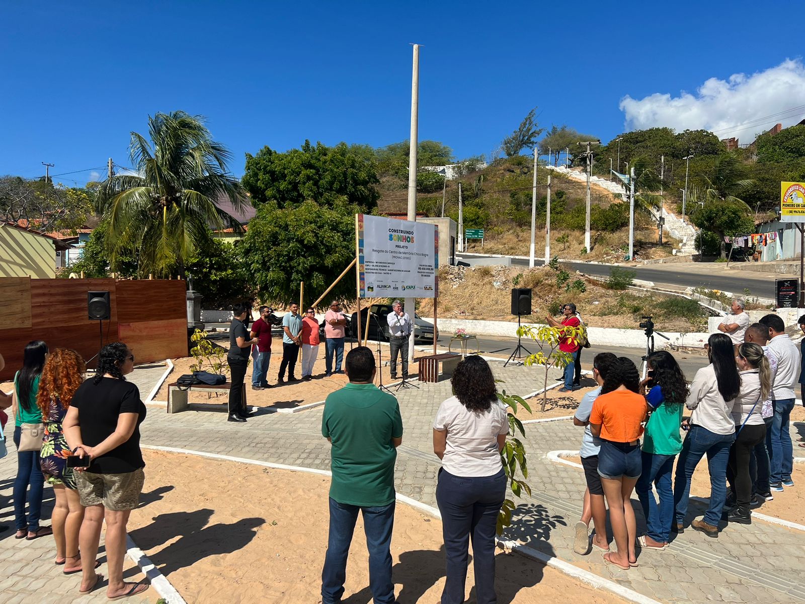 Aliança participa do lançamento da Pedra Fundamental para reforma do Centro de Memória Chico Bagre em Icapuí - Aliança Energia