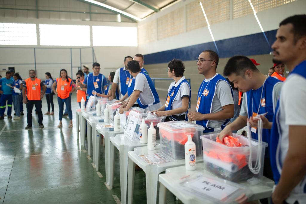 Simulado de evacuação na Usina Hidrelétrica de Aimorés mobiliza moradores de Aimorés (MG) e Baixo Guandu (ES) que participaram do treinamento - Aliança Energia