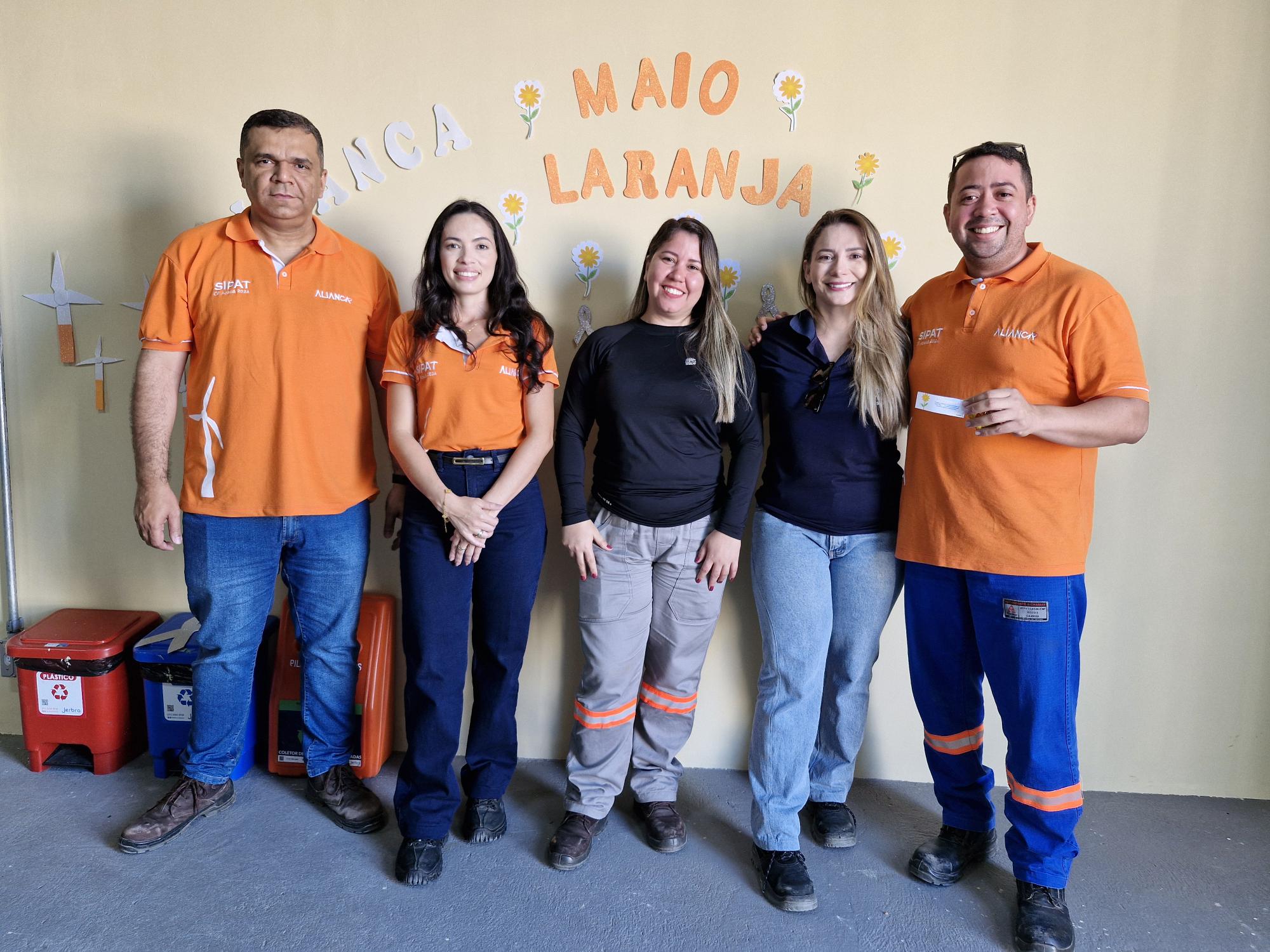 Maio Laranja foi tema do DDS no Complexo Eólico Acauã - Aliança Energia Maio Laranja foi tema do DDS no Complexo Eólico Acauã - Aliança Energia